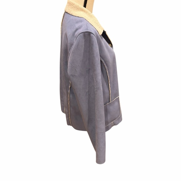 L.L Bean Women's Coat Jacket Large  Button Front Chamois Fleece lining Boho - Picture 9 of 13